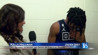 Jaden Ivey interview after Pistons vs Pacers [upl. by Yellhsa]