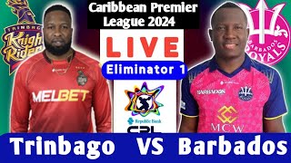 Barbados Royals vs Trinbago Knight Riders  Eliminator 1 Match  TKT vs BR I CPL 2024 I Cricfame [upl. by Sprage]