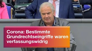 CoronaMaßnahmen Bestimmte Grundrechtseingriffe waren verfassungswidrig  Andrej Hunko [upl. by Nairb]