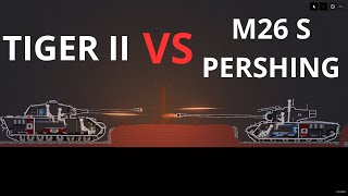 TIGER 2 VS M26 SUPER PERSHING IN PEOPLE PLAYGROUND [upl. by Nahbois]