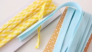 SEW DIY BIAS TAPE single fold double fold continuous bias tape [upl. by Atteloj]