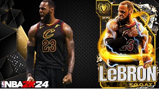 Goat LeBron James Card  Card Breakdown amp Review  NBA 2K24 MyTeam [upl. by Alyaj877]