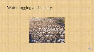 Water logging and salinity by environmental science [upl. by Hannej]