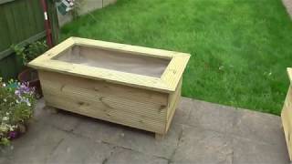 DIY Make Brilliant Raised Wooden Planters From Decking Boards Pt 1 [upl. by Darcee]