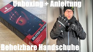 Beheizbare Handschuhe für Herren amp Damen 3 Stufige Beheizte Ski Handschuhe Unboxing und Anleitung [upl. by Mayor]