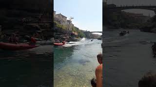 Săritură de la 18 metri în Mostar travel cliffjumping [upl. by Newman]