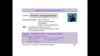 Therapie beim anaplastischen Astrozytom WHO III°  Strahlentherapie Prof Hilke Vorwerk [upl. by Annyrb]