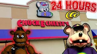 24 HOUR OVERNIGHT in CHUCK E CHEESE REAL FIVE NIGHTS AT FREDDIES FREDDY FAZBEAR [upl. by Anikal]