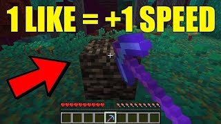 Breaking BEDROCK in Minecraft But EVERY LIKE makes it FASTER WORLD RECORD 1 YEAR [upl. by Nicholson25]