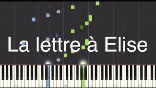 Beethoven  La lettre à Elise  Medium piano tuto [upl. by Ahsoik363]