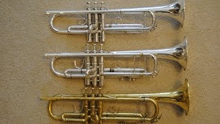 Comparison Schilke Bach amp Kanstul Bb Trumpets Part 1 of 2 [upl. by Nomyt]