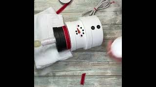 DIY Thrift Store Snowman Light  Snowman Crafts  1 Quick Craft [upl. by Akinom368]