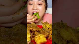 Eating Pork Belly And Beef Curry Mukbang porklover food eating mukbang manipur asmr shorts [upl. by Arfihs]