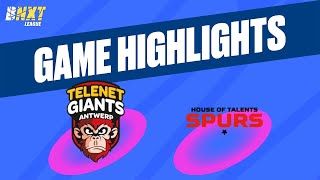 Telenet Giants Antwerp vs House of Talents Kortrijk Spurs  Game Highlights [upl. by Sutniuq]