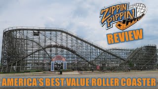 Zippin Pippin Review Bay Beach Amusement Park Wooden Coaster  Americas Best Value Roller Coaster [upl. by Adelia]