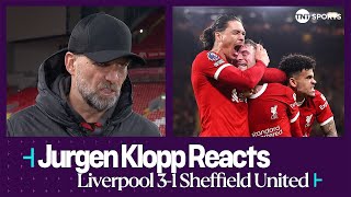 quotMACCA MISHITS THE BALLquot 🤣  Jürgen Klopp  Liverpool 31 Sheffield United  Premier League [upl. by Sheryle]