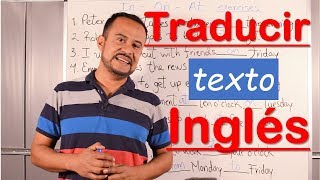 COMO TRADUCIR DEL INGLES AL ESPAÑOL FACIL Y RAPIDO [upl. by Abbe]