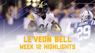 LeVeon Bell Eats Up 120 Yards on the Ground  Steelers vs Colts  NFL Week 12 Player Highlights [upl. by Noellyn]