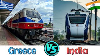 INDIAN RAILWAYS Vs GREEK RAILWAYS Comparison in 2024  India Vs Greece [upl. by Nerte3]