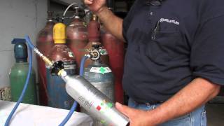 How To Transfer CO2 From A 50lb Tank To A Small Cylinder [upl. by Jaime]