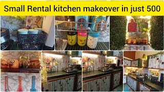 Small Indian Non Modular Kitchen Makeover in low budgetRental kitchen makeover in low budget [upl. by Bolton605]