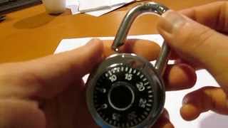 How to unlock a combination lock no paper no pens no aluminum [upl. by Cynthie]