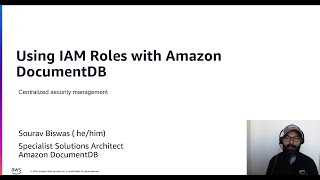 Using IAM Roles with Amazon DocumentDB  Amazon Web Services [upl. by Noirb988]