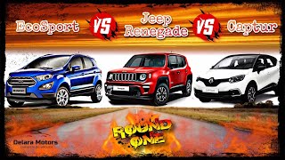 Comparativo Renegade vs Captur vs Ecosport [upl. by Yleek]