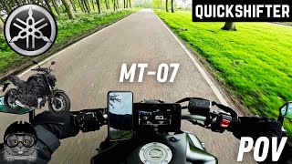 YAMAHA MT07 QUICKSHIFTER 2024  POV [upl. by Nohpets435]