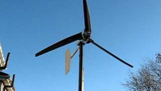 Eigenbau Windgenerator mit Nabendynamo und Rohrfluegel Homemade wind turbine [upl. by Ayotyal]