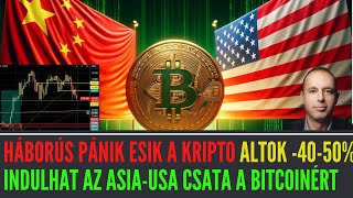 📉Háborús Pánik Esik a Kripto Kína és USA a Bitcoinért Száll Csatába I Kimenetelek I Dubai Elöntve [upl. by Ramberg]