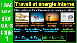 Partie 1 Travail et énergie interne   Cours 5  1BACBIOF [upl. by Kellen133]