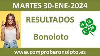 Resultado del sorteo Bonoloto del martes 30 de enero de 2024 [upl. by Lawson]