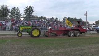 John Deere 730 Deerfield Fair Tractor Pull 2011 [upl. by Melvyn633]