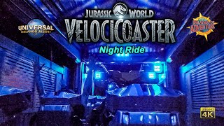 March 2023 Velocicoaster Back Seat at Night On Ride 4K POV Islands of Adventure Universal Orlando [upl. by Anaiv]