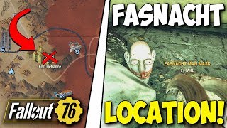 Fallout 76  Fasnacht Man Mask Location RARE MASK [upl. by Nnayelhsa473]