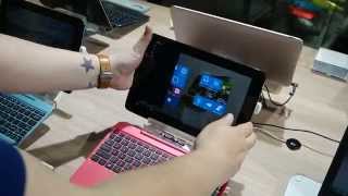 Handson with the ASUS Transformer Book T100HA with Windows 10 [upl. by Ennayehc653]