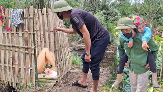 A single mother fainted while entering the forest  luckily a kind man saved her life  daily life [upl. by Devonna917]