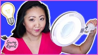 LED Magnifying Floor Lamp by Brightech  Review  Demo  SEWING REPORT [upl. by Adnovahs]