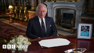 King Charles III makes first address to the UK as sovereign – BBC News [upl. by Etz774]