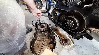 Replacing the stator on a 2007 Victory Vegas [upl. by Juanne]