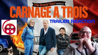 The Grand Tour Presents  Carnage A Trois Trailer Reaction [upl. by Ahtikal]