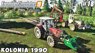 Spreading fertilizer cutting amp selling trees from new fields  Kolonia 1990  FS 19  Timelapse 18 [upl. by Damalas598]