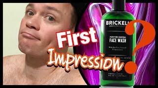 Brickell Mens Purifying Face Wash 1st IMPRESSIONS [upl. by Ariamo552]