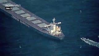 Indias Navy Saves Hijacked Ship Off Somalia [upl. by Cinemod]