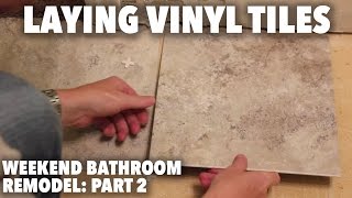 How to Tile a Small Bathroom Floor  DIY Bath Remodel [upl. by Fugazy]