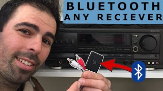 How to Hook up Bluetooth with ANY Receiver  Aluratek Bluetooth Music Receiver Review [upl. by Eelydnarb]