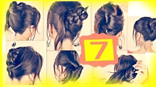 Seven ★ 1MINUTE HAIRSTYLES with JUST A PENCIL  Easy Updo Hairstyles for Long Medium Hair [upl. by Ajit770]