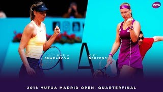 Maria Sharapova vs Kiki Bertens  2018 Mutua Madrid Open Quarterfinal  WTA Highlights [upl. by Shellie]