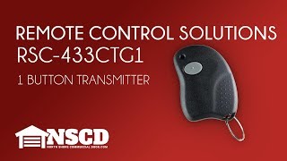 Remote Control Solutions RCS 433CTG1 Transmitter Remote [upl. by Solon]